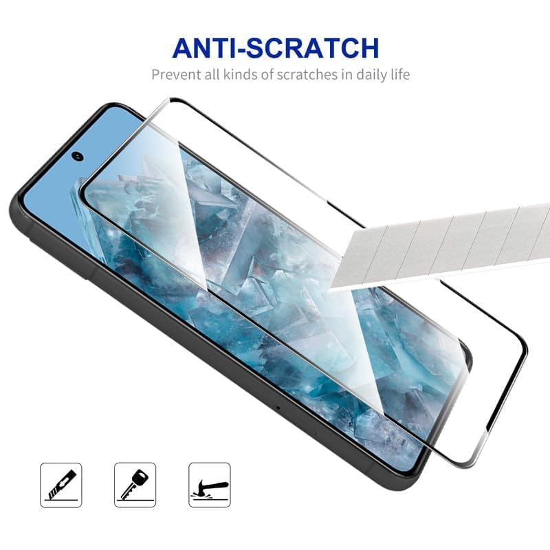Image of DD SON Tempered Glass Screen Protector Compatible for Google Pixel 8 Pro 5G (6.7 Inch) HD Glass with Edge to Edge Coverage and Easy Installation kit,Black