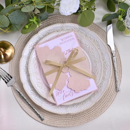 Image of Double Face Tan Satin Ribbon 1 /4 inch X 50 Yards Polyester Tan Ribbon for Gift Wrapping Very Suitable for Weddings Party Hair Bow Invitation Decorations and More