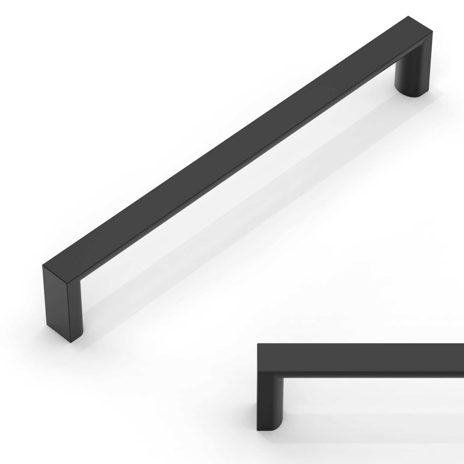 Talentedeco 10 Pack Matte Black Cabinet Pulls 6.3 Inch(160mm) Kitchen Cabinet Handles Solid Heavy Duty Drawer Pulls