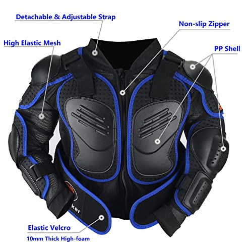 Kids Dirt Bike Gear For Kid Full Body Armor Protective Jacket For Motorcycle Chest Spine Protector Gear Spine Guard (Xxs, Blue) #TOP3