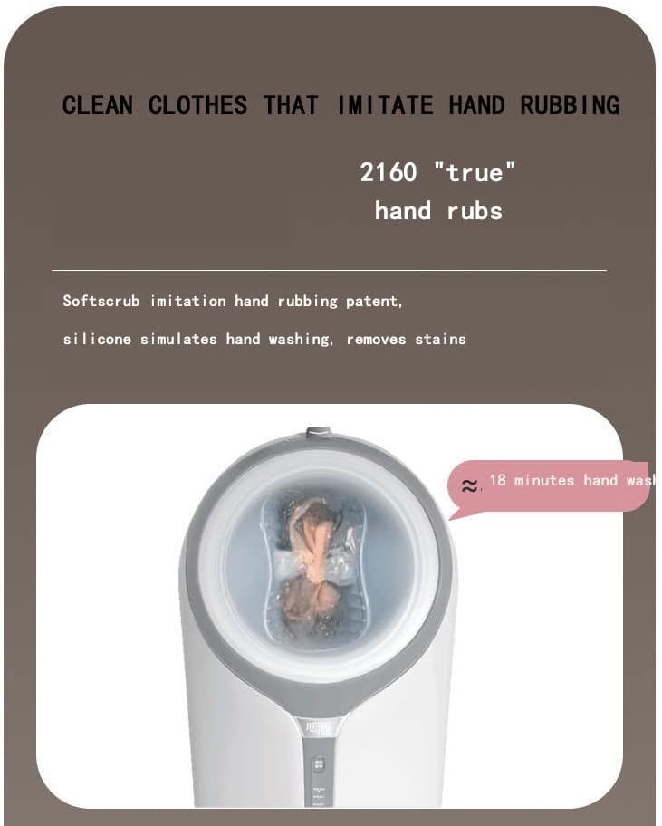 Miniatura 5 de Lavadora completamente automática, 1.5L pequeña bolsa sellada mini 410W lavadora de cocción de alta temperatura, ropa interior, calcetines