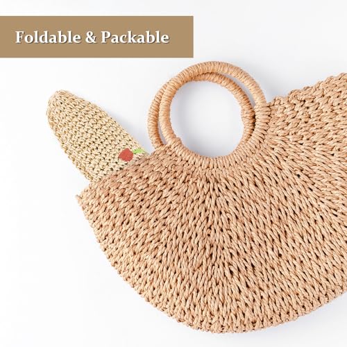 Sombrero tipo bucket de paja para mujer miniatura 7