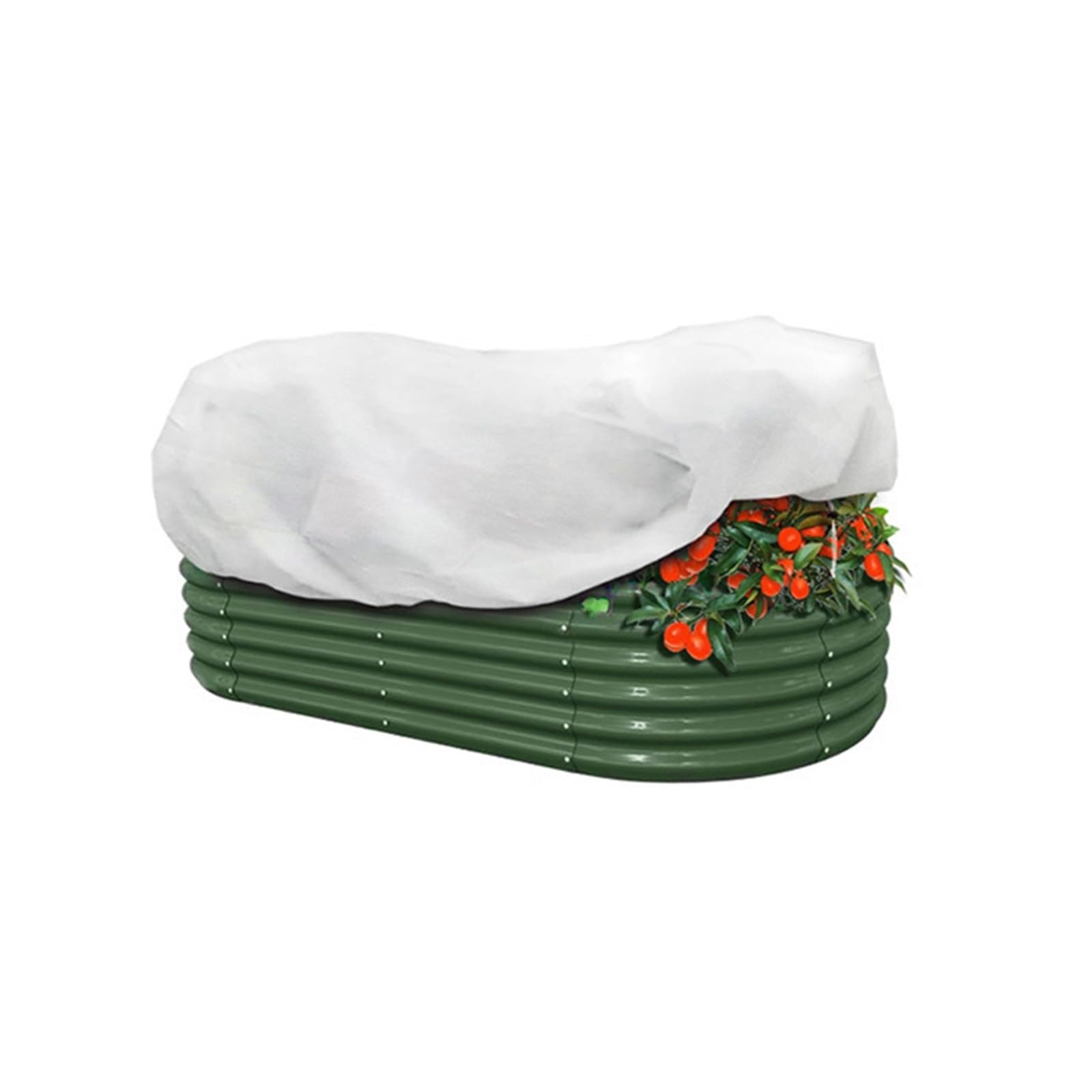 zyrqon 2 Pieces Frost Blankets For Outdoor Plants Frost Protection Cloth Reusable Rectangular Plant Covers With Drawstring For Lawn(White)
