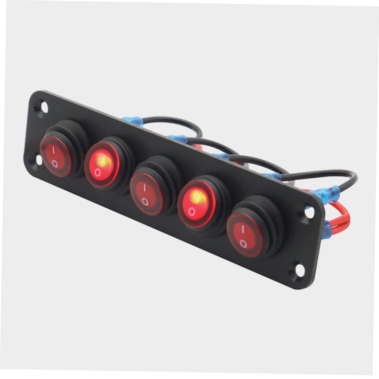 ULTECHNOVO 3piezas Panel De Interruptores Rocker Marinos De Gangs Precableado Led Para Autos y Motos