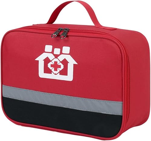 Bolsa organizadora de suministros médicos rojos, bolsa vacía para botiquín de primeros auxilios, bolsa de medicina de viaje para automóvil, hogar,