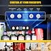 LUMENOX 108L Under Counter Fridge, UV-Protected Double Tempered Glass Door,Drinks Fridge with Digital Display (4°C to16°C), Blue Soft Glow, for for Home Bar, Kitchen & Office