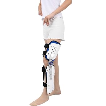 Hinged Knee Brace,Knee Brace,Adjustable Shaping Leg Splint Support Knee Orthosis Support Joint Stabilizer/One Size