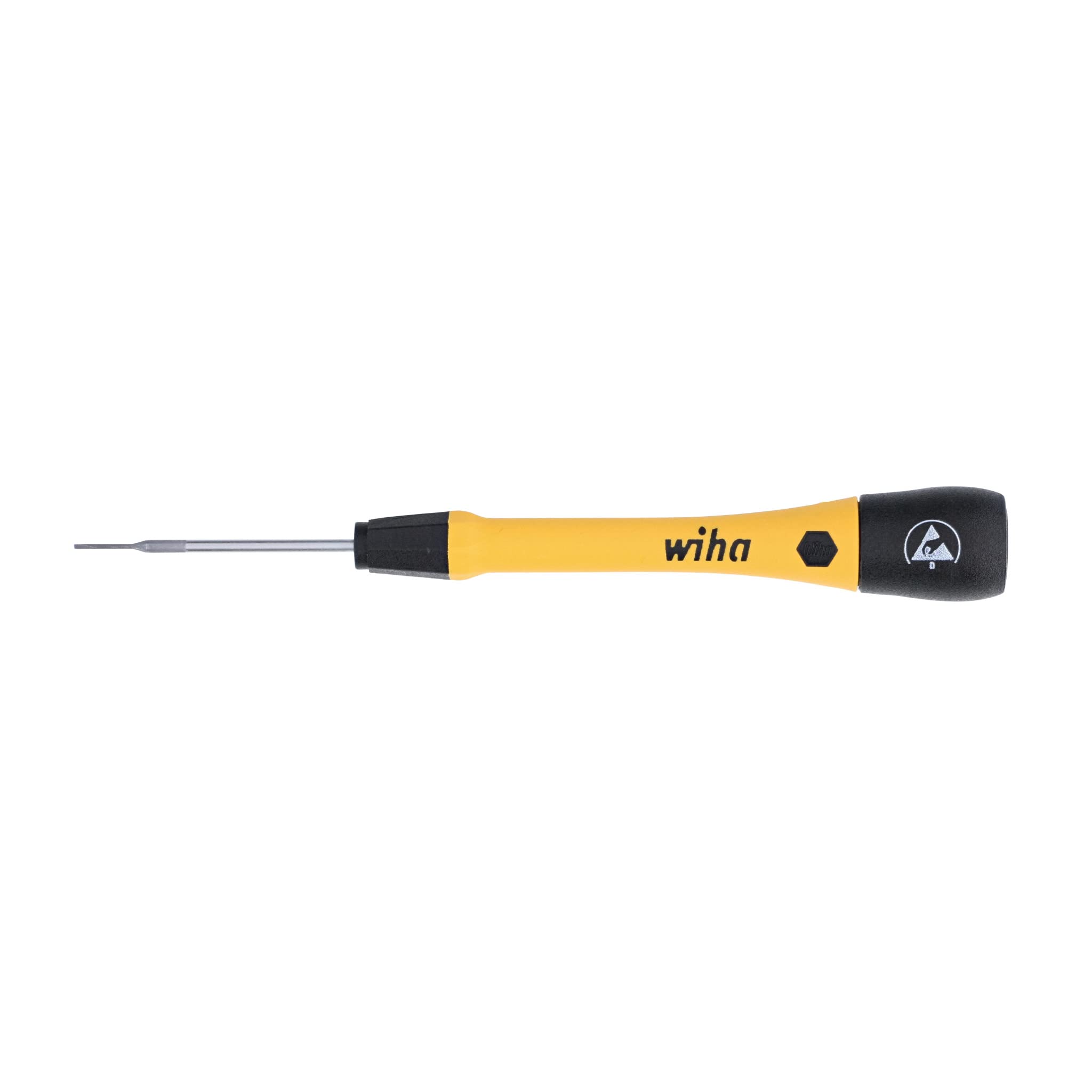 Tournevis de précision ESD Wiha PicoFinish fente 0.8 mm avec capuchon rotatif fluide