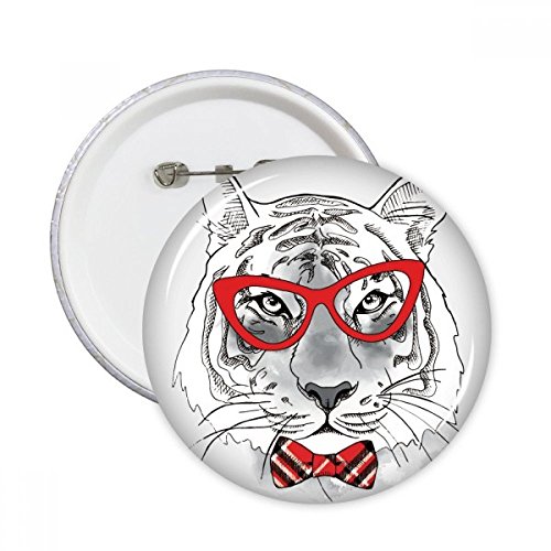 Cadeaux boutons de tigre : lot de 5 broches rondes animaux pour anniversaire