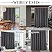 RYB HOME Door Curtain with Track, Blackout Privacy Curtains for Doorway French Door Bedroom Living Room Bay Window Room Partiton Renter, W 36 x L 80, Grey, 1 Panel