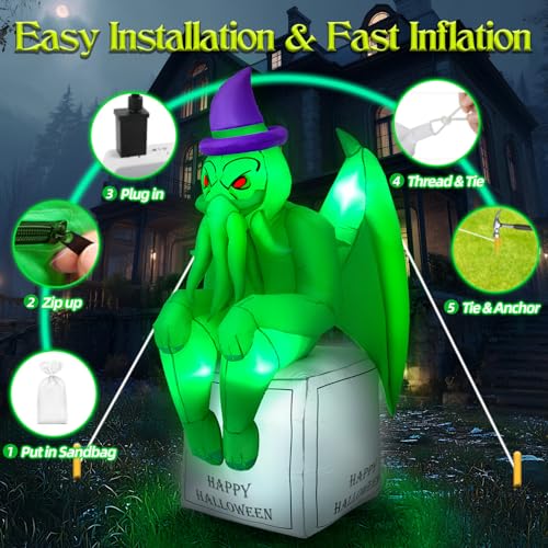 fotako Estatua inflable de Cthulhu de Halloween