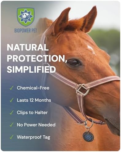 BioPower Natural Fly & Tick Repellent for Horses - Non-Toxic Pest Defense