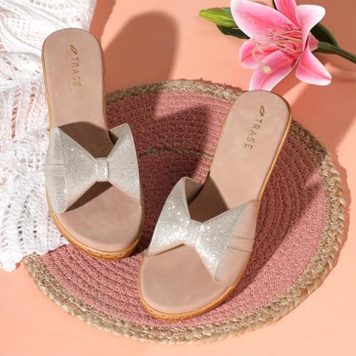 Image of TRASE Women's Fashion Sandals | Comfortable And Stylish Wedges For Women | Trendy And Stylish Sandals For Woman And Girls, Lightweight Wedges Heels