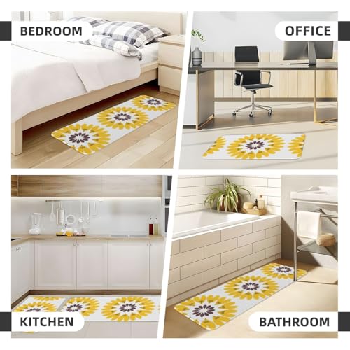 Juego de alfombrillas de cocina estampadas de dos piezas para proteger tus suelos 5