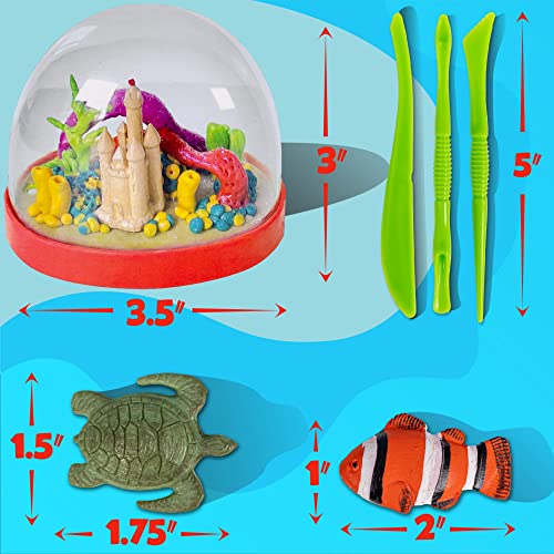 Hapinest Make Your Own Underwater Snow Globe Arts and Crafts Kit for Kids Boys and Girls Ages 6 Years and Up