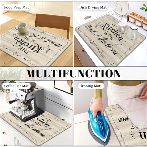 Image of Stove Top Cover for Electric Stove 28 inchx 20 inch, He Kitchen Is The Heart Of The Home Heat Resistant Glass Top Stove Cover Protector, Glass Cooktop Covers, Kitchen Electric Flat Stove Top Covers