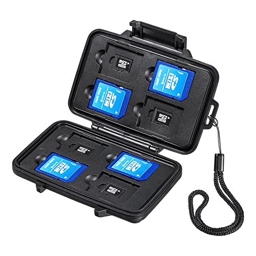 サンワサプライ(Sanwa Supply) メモリーカードケース 防水・防塵 IP55相当 (SDカード・microSDカード用) 最大16枚収納 ブラック FC-MMC29BK