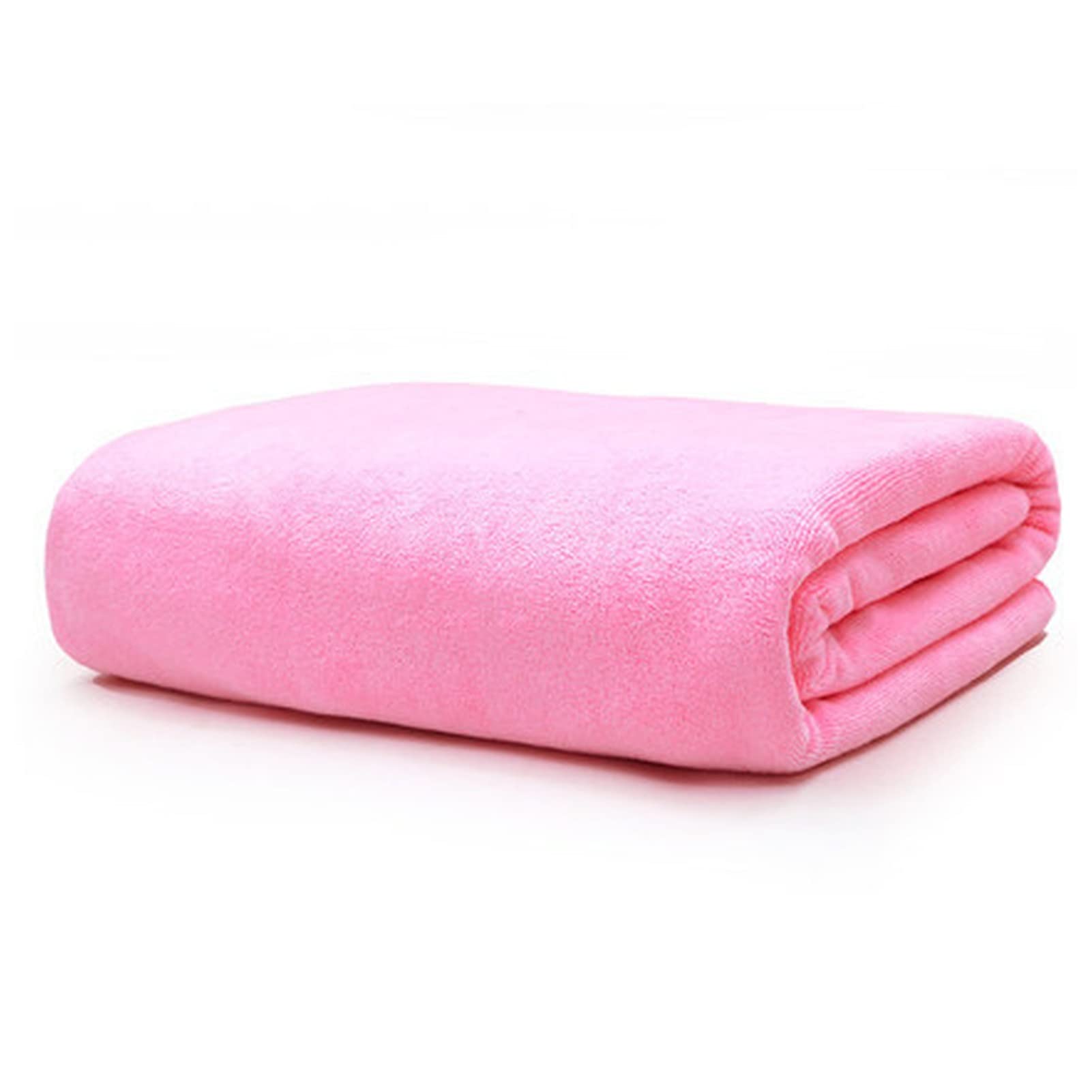 DUnLap Handtuch 100x200 cm Mikrofaser-Badetuch super groß, weich, super saugfähig, schnell trocknend, Nicht verblasst, mehrzweck Sport, Reisen Handtuch Set (Color : Light pink, Size : 100x200 cm)