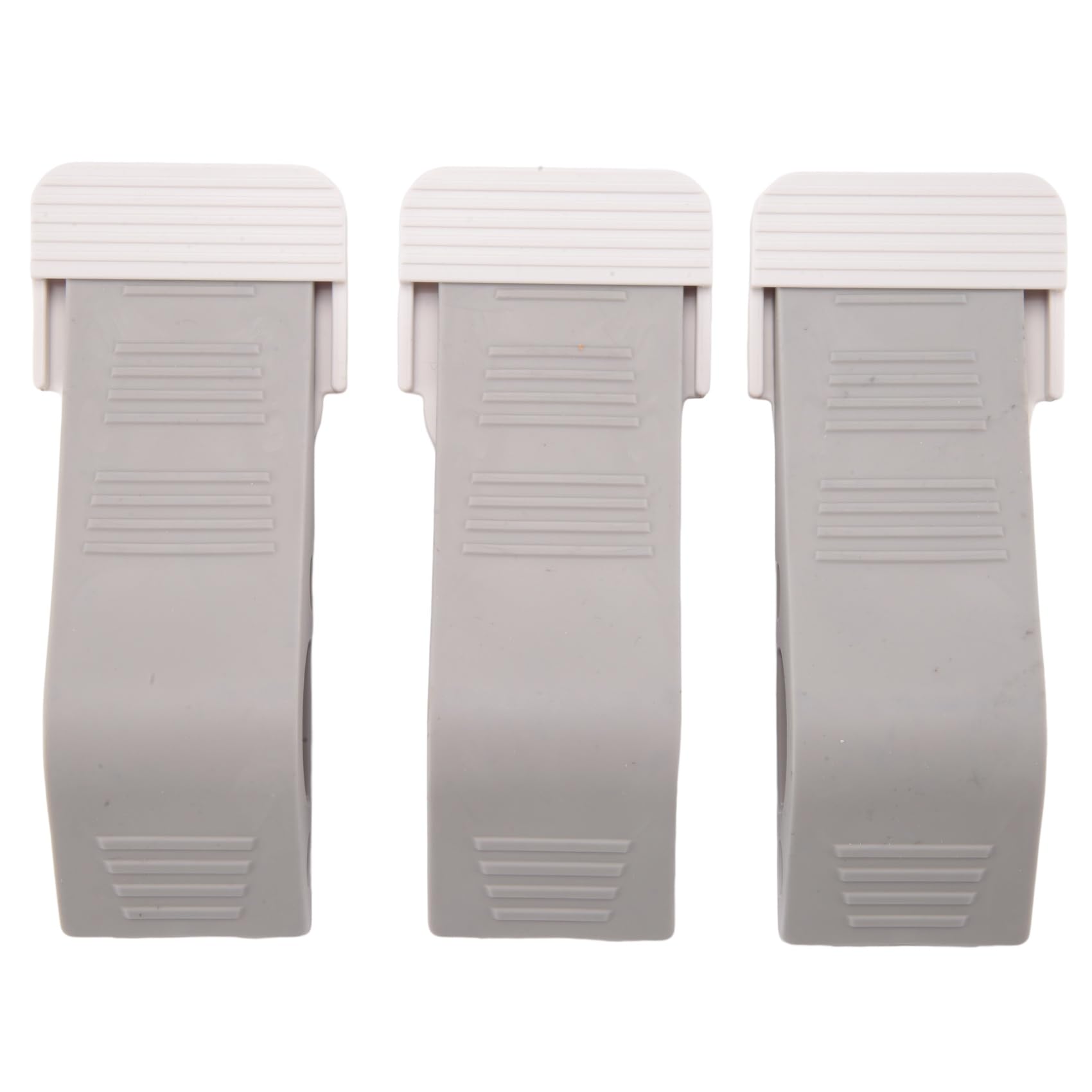 Plomevry Gray 3Pcs Door Stoppers Rubber Door Stop, Door Wedge Stoppers Floor Works On Multi Floor Surfaces, Door Security And Jammer