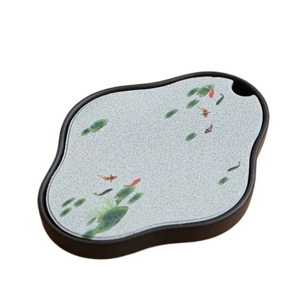 Plateau chinois en céramique pour stockage d'eau et tasse de thé