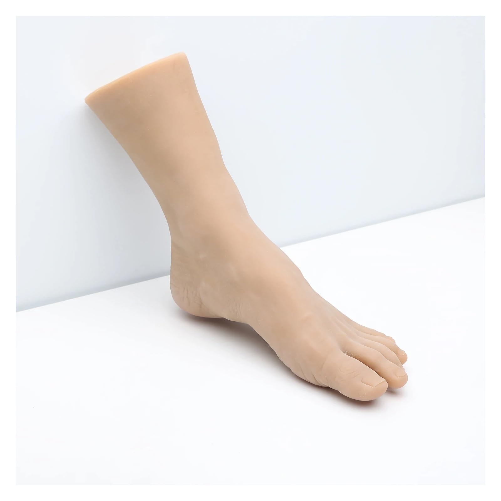 Męski manekin Model stopy fałszywe paznokcie praktyka silikonowe stopy, manekin ludzki but medyczny strzelanie rekwizyty wystawowe 4601(Toes bone,One pair of feet)
