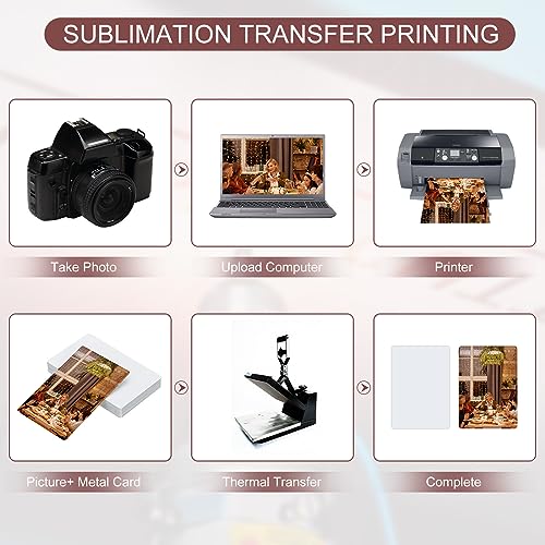 Cartes de visite vierges aluminium blanc PATIKIL sublimation