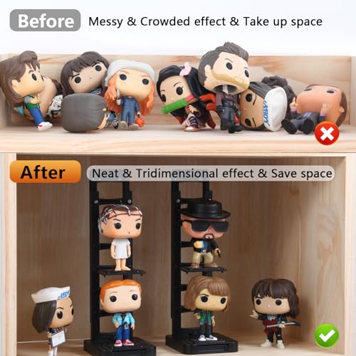 YODAR Display Shelf Organizer, 3 Tier Risers Display Stand for Funko Pop Figures,4 -Tiered Tray Stand Funko Pop Shelves for Decor - image 3