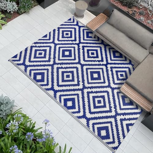 Alfombra para exteriores, impermeable, 120 x 180 cm, reversible, para jardín, patio, portátil, camping, fácil limpieza, manta de picnic, alfombra al aire libre para balcón, terraza, patio, porche,