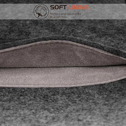 MoKo Custodia in Feltro Compatibile con Kindle Paperwhite 11a Gen 2021/Kindle 10th Generation 2019/Kindle Voyage/Fire HD 6, E-Book Case Protettivo, Grigio Scuro - Image 8