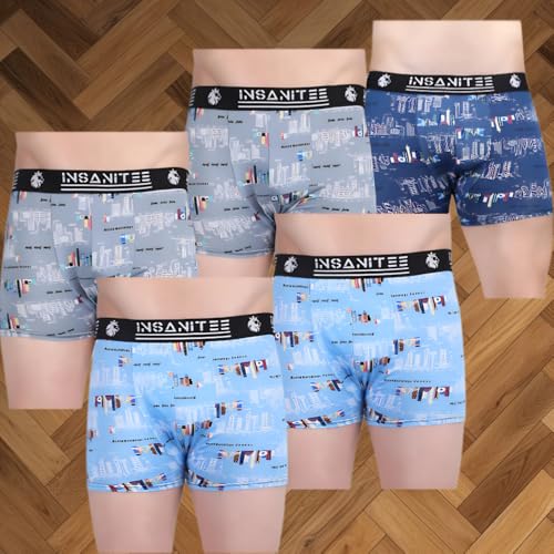 Image of Men's Nylon Stretch Printed Trunk | Ultra-Soft, Breathable Innerwear for Men | Stylish & Supportive Fit