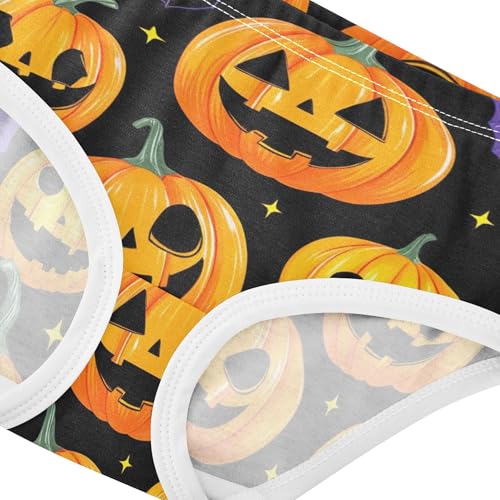 Cotton Toddler Girls Underwear Halloween Pumpkins Bat Panties Little Girl Stylish Briefs Kids Undies 2t4