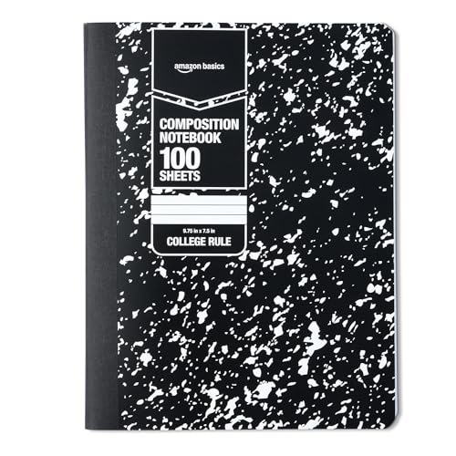Amazon Basics Composition Notebook, College Ruled, 100 Sheets, 9.75