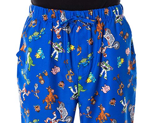 Disney Men's Toys Story Character Print Adult Sleep Lounge Pajama Pants Medium Blue - Image 4