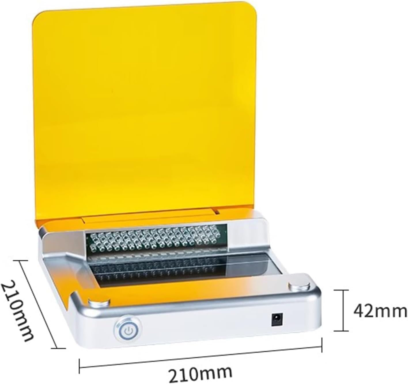 Transiluminador de luz LED, cortador de gel con filtro ámbar, área de 70 x 160 mm, longitud de onda de 470 nm, iluminación de matriz de doble cara, intensidad ajustable