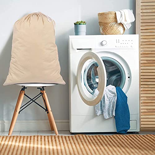 Sweet Needle extra großen Wäschespeicher-Einkaufstüten, 71 x 91 cm (28 x 36 Zoll) 75 l - 100% Baumwolle, sehr langlebig, Zugschnur mit Kabelverschluss, Maschinenwäsche und wiederverw