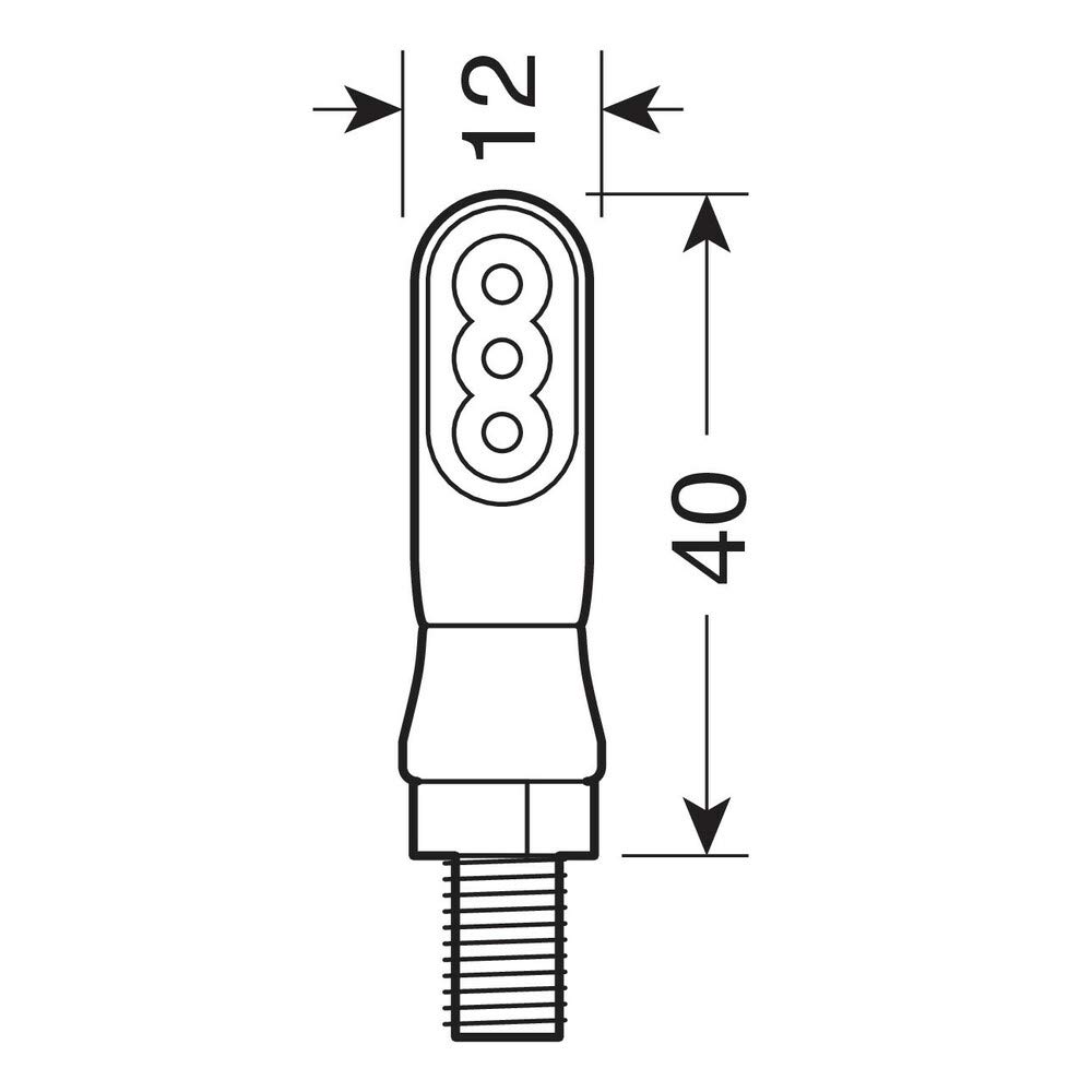 Lampa 90476 Nano, frecce Moto LED omologate, indicatori di direzione a LED, 12V