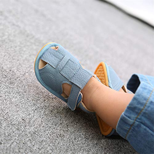 Image of RVROVIC Baby Boys Girls Sandals Premium Infant Summer Outdoor Shoes PU Lightweight Soft Anti-Slip Sole Toddler Prewalker