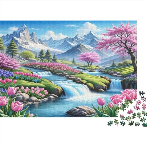 Puzzle de 1000 piezas de paisaje de montaña para relajarse en casa