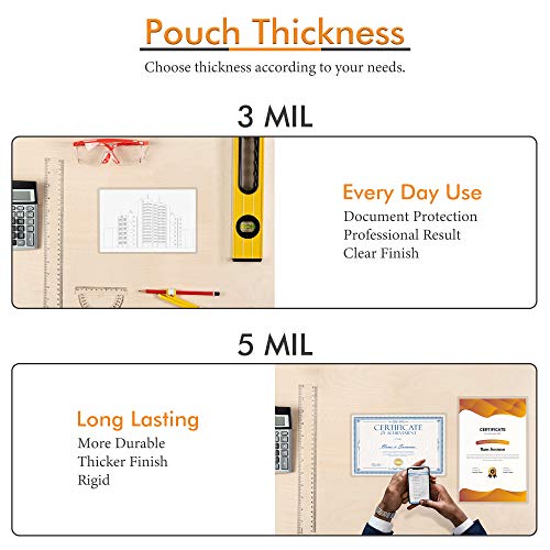 TYH Supplies 100-Pack 4 x 6 Inch 5 Mil Clear Hot Glossy Thermal Laminating Pouches Lamination Sheet Laminator Pockets - Thumbnail 4