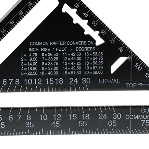 Regla triangular métrica de aluminio 18.5 cm miniatura 3