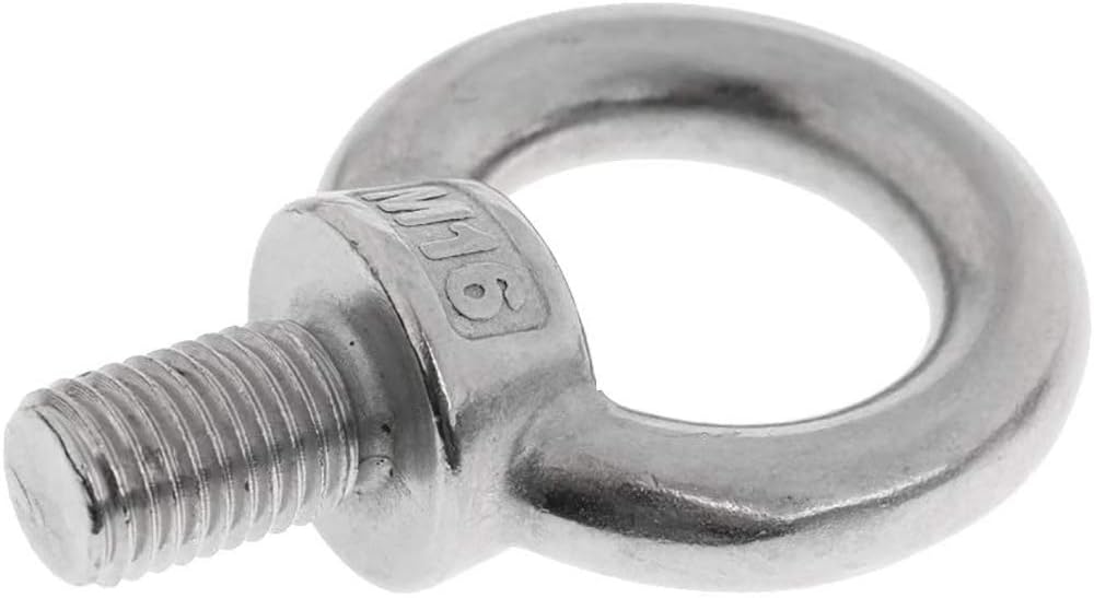 POFET 304 Stainless Steel DIN 580 Machine Shoulder Lift Eye Bolt Marine