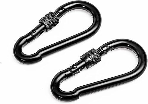 Miniatura 9 de Velomill Cadena de hamaca negra de 26 pulgadas, cadena de silla colgantecadena de saco de boxeo con dos mosquetones