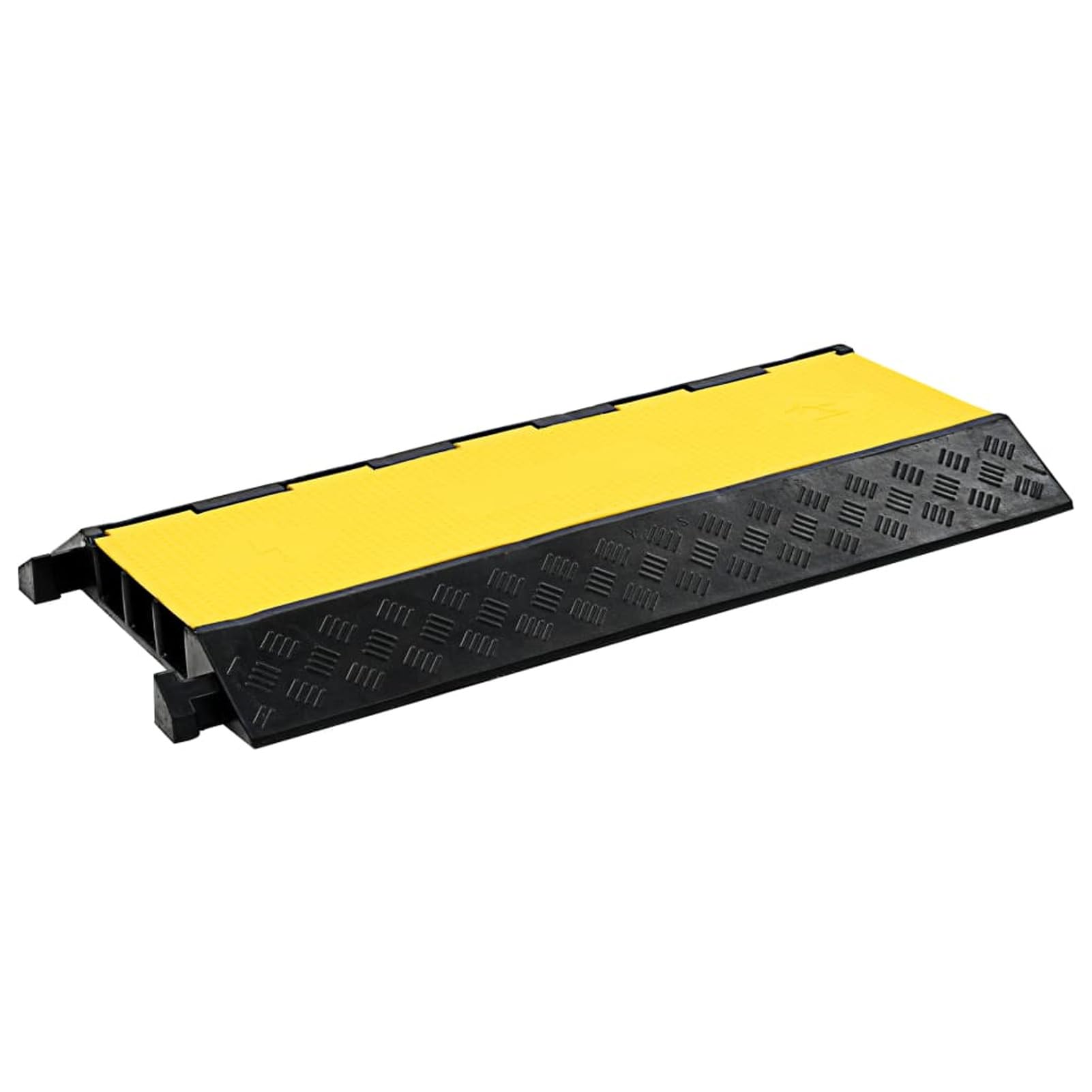 ZEYUAN Rampa de protección de Cable 3 Canales Goma 93 cm, Pasacables Suelo, Canaleta Cables Suelo, Burlete Puerta Garaje, Canaletas para Cableado