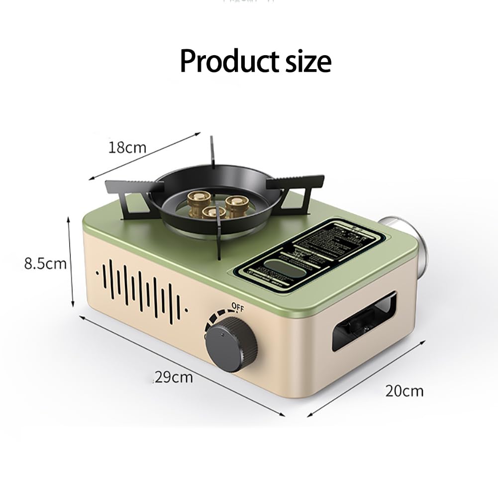 Estufa De Camping Portátil De Gas 3200 W - Mini Quemador con Guantes, Butano y Encendido Automático, Control De Calor
