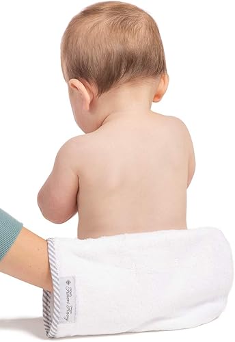 Miniatura 2 de Fishers Finery Paños de viscosa de bambú para la cara del bebé Toalla de lavado para bebés - Paquete de 5 (azul)