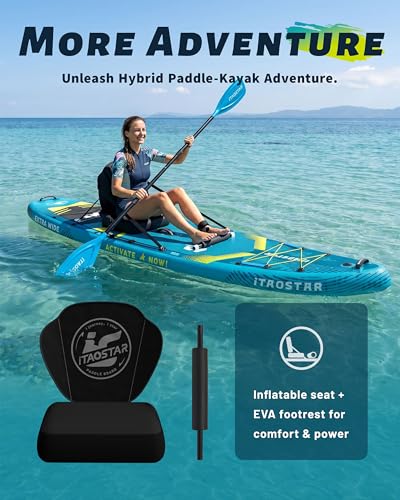Image of iTAOSTAR Lead 12' x 35 inch /11' x 33 inch Stand Up Paddle Board, Inflatable SUP Board with 5 Fins Stable Design fo Youth, All Skill Levels, Lakes, Oceans