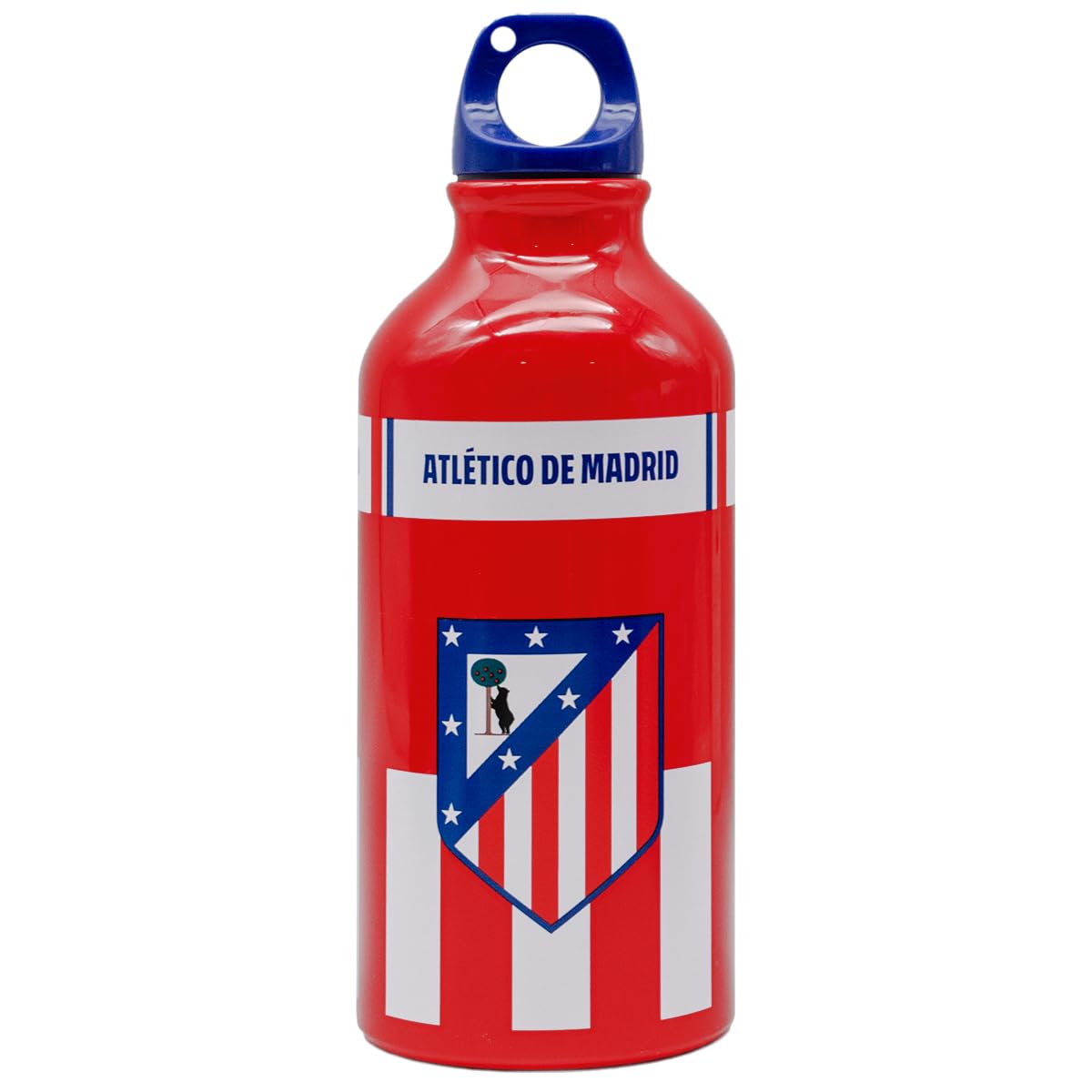 Botella de Aluminio Atlético de Madrid 400ml | Cantimplora Reutilizable con Tapón Seguro | Diseño con Escudo Oficial del Atleti | Ligera, Resistente y Libre de BPA | Producto Oficial para Aficionados
