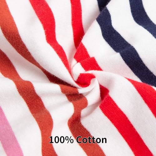 Image of Mud Kingdom T-Shirt for Boys Short Sleeve Plain Cotton Classic Summer Casual Stripe