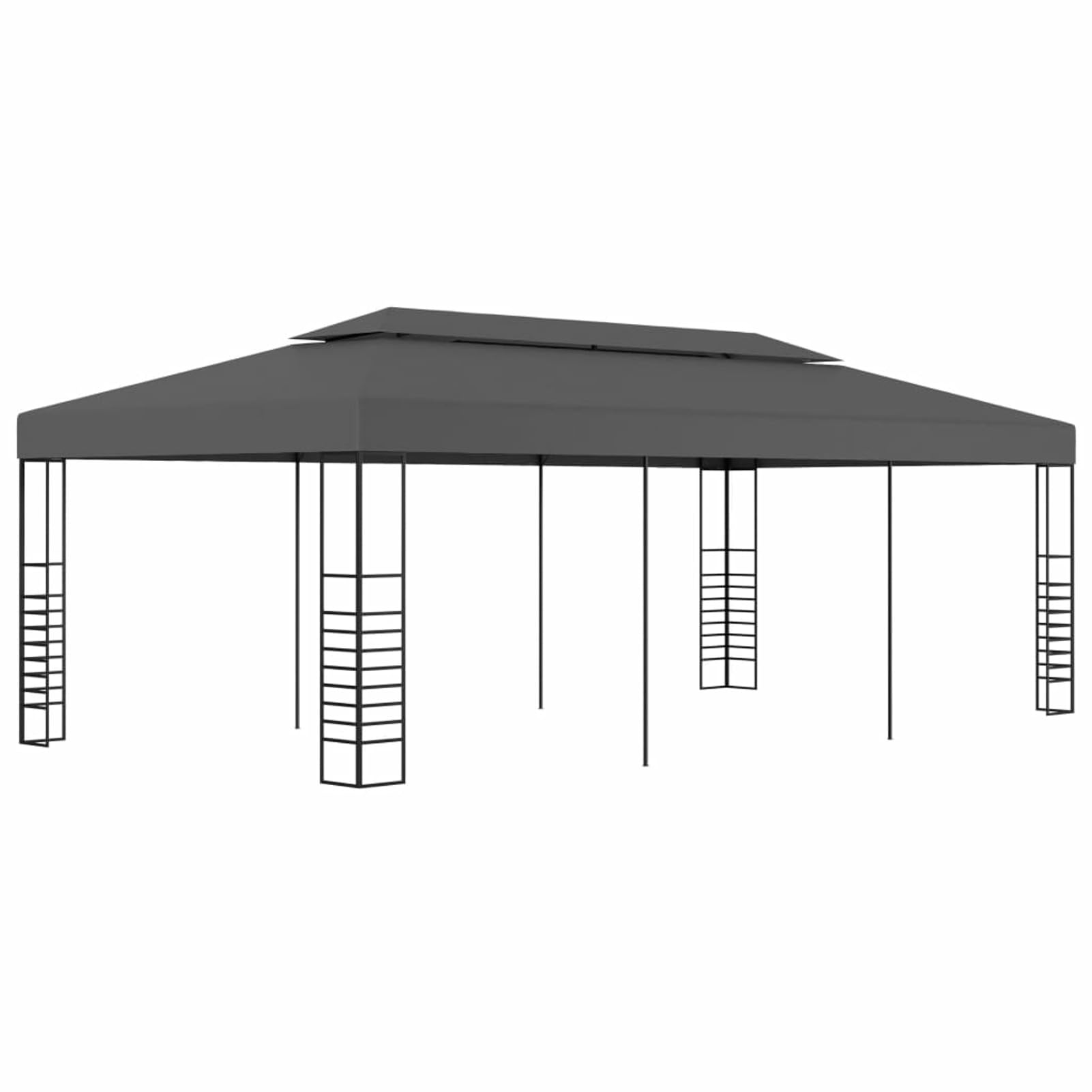 Gartenpavillon, Pop-Up Partyzelt, Festzelt, Pavillon, Garden Decoration, Canopy Tent, Lagerzelt, Pavillon, 3x6 m Anthrazit
