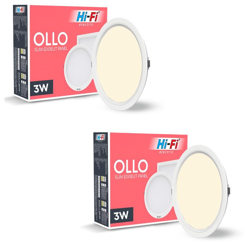 Image of Hi-Fi OLLO 6-watt Round LED Downlighter | LED Ceiling Light Perents (2, Warm White (R), 3 Watts)
